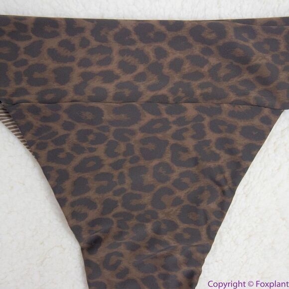 NEW Acacia Mateo bikini bottom leopard animal print brown,‎ L - Picture 5 of 14